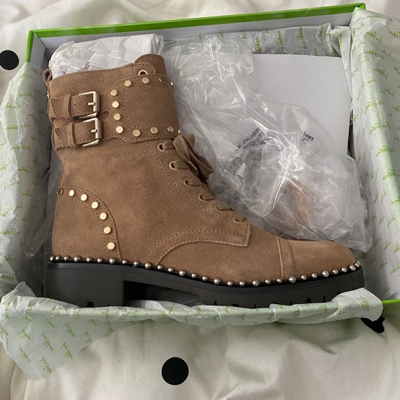 Sam Edelman JENNIFER suede combat boots - Picture 3 of 7